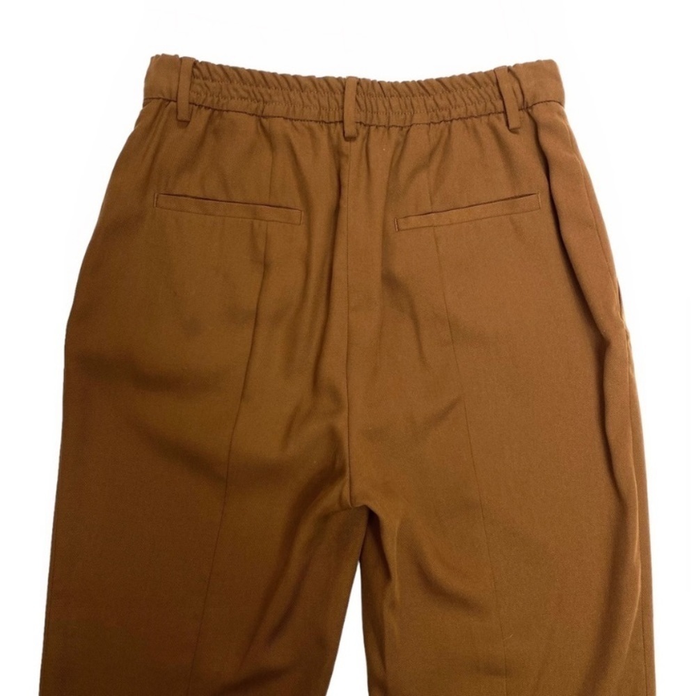 ZARA Classic Slim Fit Ankle Trouser Pants in Russet Brown Size S - Picture 5 of 9